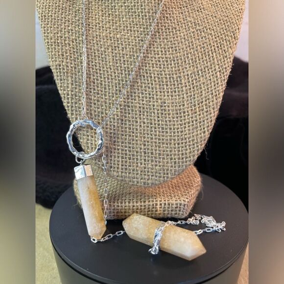 Brazilian Citrine 35inch Necklace in Silvertone 110.50ctw - Picture 10 of 13